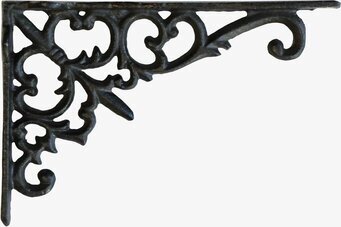 Hyllkonsol Antiksvart från Chic Antique med snirkliga mönster