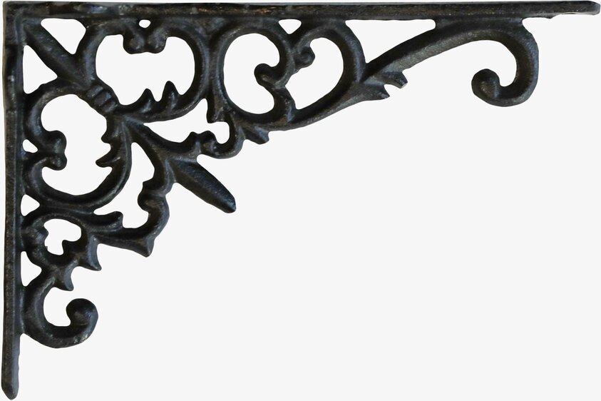 Hyllkonsol Antiksvart från Chic Antique med snirkliga mönster