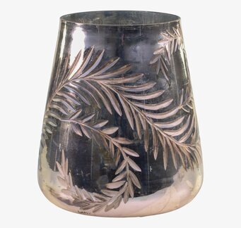 Bild av ljuslykta med antik moccanyans och mönster