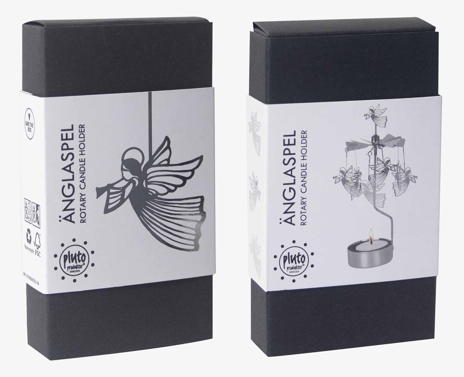 Bild av stilrent roterande ljusspel med änglar