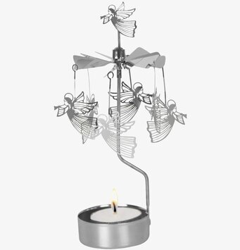 Bild av stilfullt änglaspel i silver för mysig atmosfär