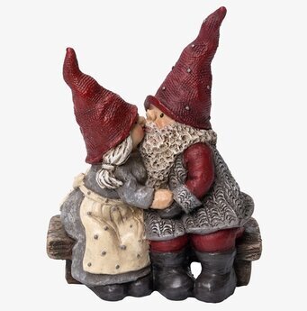 Tomten Håkan & Stina På Bänk Nääsgränsgården Statyer, statyetter, figuriner för inomhusbruk eller altaner Ballerinor Tomtar