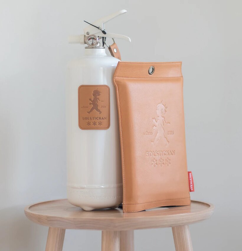 Brandfilt - Ljust Läder från Solstickan med läderfodral