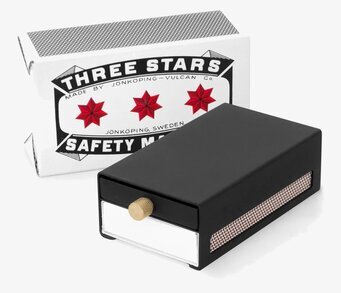 Tändsticksfodral Svart Three Stars Solstickan Tändstickor Övrig prydnad/dekoration för inredning innemiljö