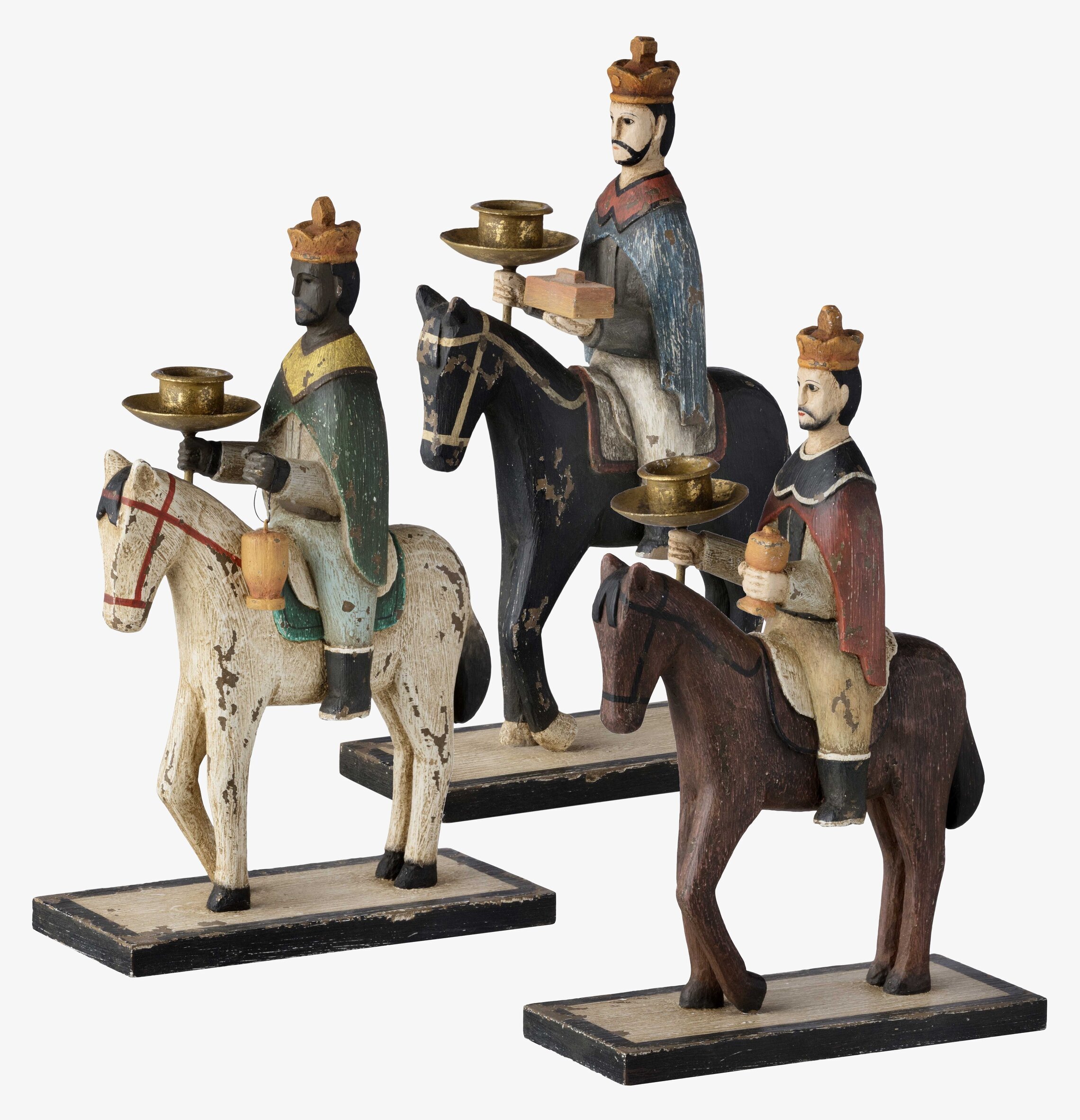 Ljusstake - De 3 Vise Männen från Bungalow, handmålad