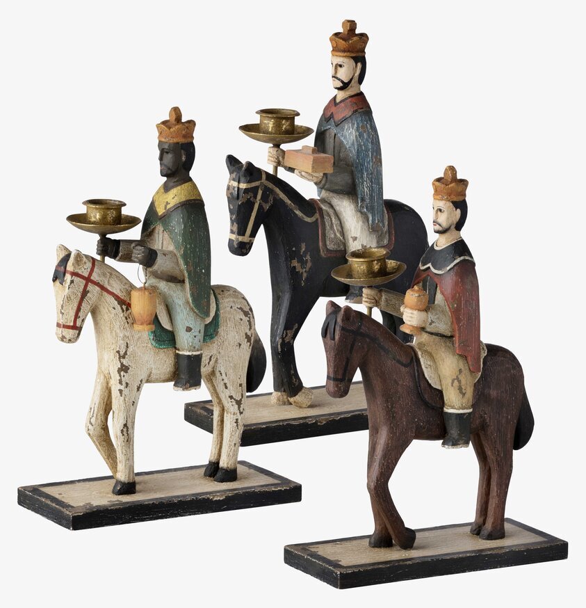 Ljusstake - De 3 Vise Männen från Bungalow, handmålad