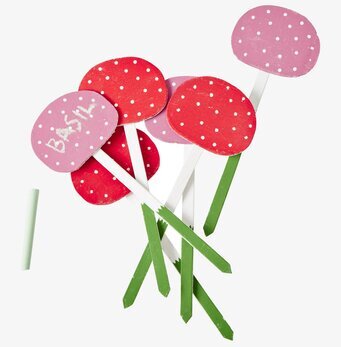 Garden Signs 6-Pack från Rice, färgglada trädgårdsskyltar