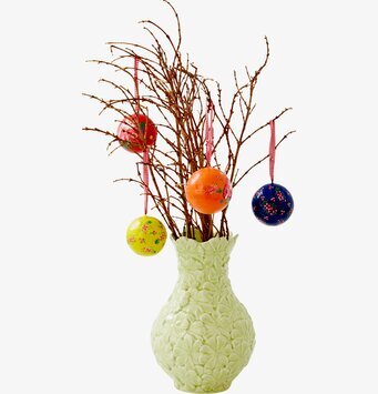 Vas Blomma Pastellgrön från Rice med färgglada hängen