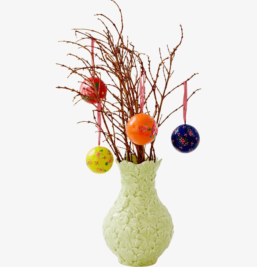 Vas Blomma Pastellgrön från Rice med färgglada hängen