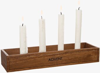 Adventsljusstake Trä från Different Design med tända ljus