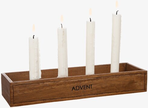 Adventsljusstake Trä från Different Design med tända ljus