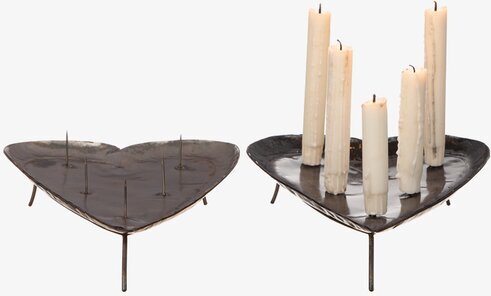 Ljusfat Hjärta Hamrad Plåt Stor från Different Design