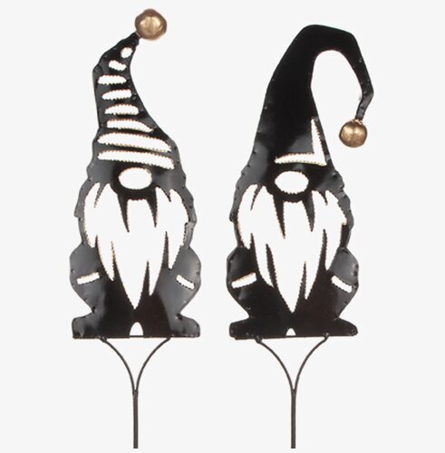 Tomte På Stick Hamrad plåt från Different Design, par tomtar