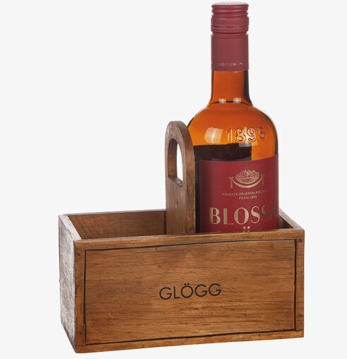 Trälåda Glögg Brun från Different Design med handtag