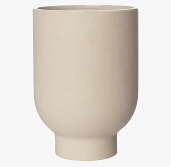 Kruka På Fot Naturvit Ø15 från Ernst i naturvitt stengods