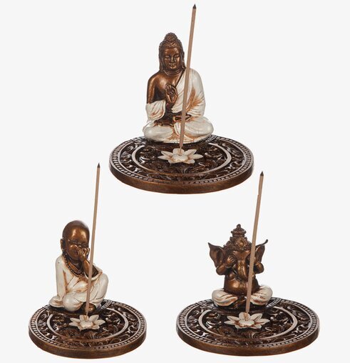 Rökelseställ Poly från Different Design med tre figurer