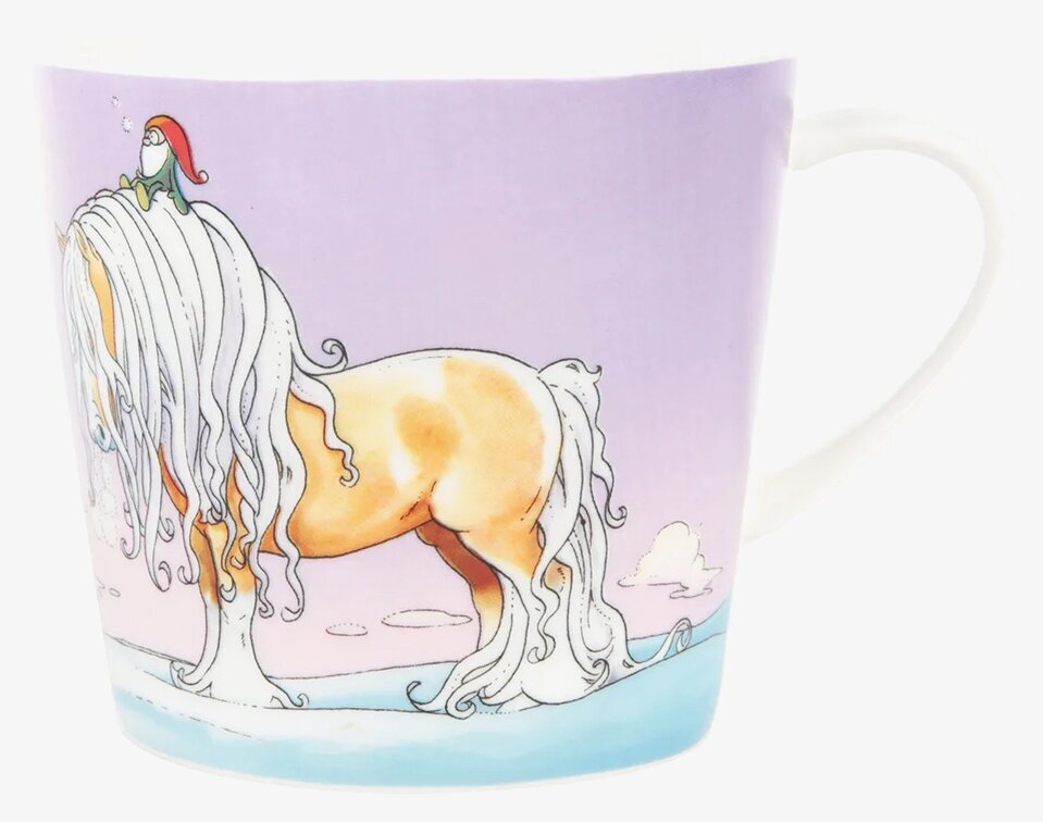 Porslinsmugg Hästar Månsken från Lena Furberg by Martinex