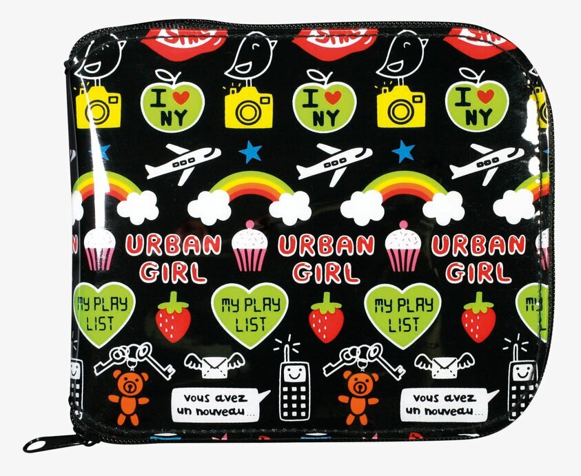 Folding bag Urban girl från Derriére la porte med ikoner