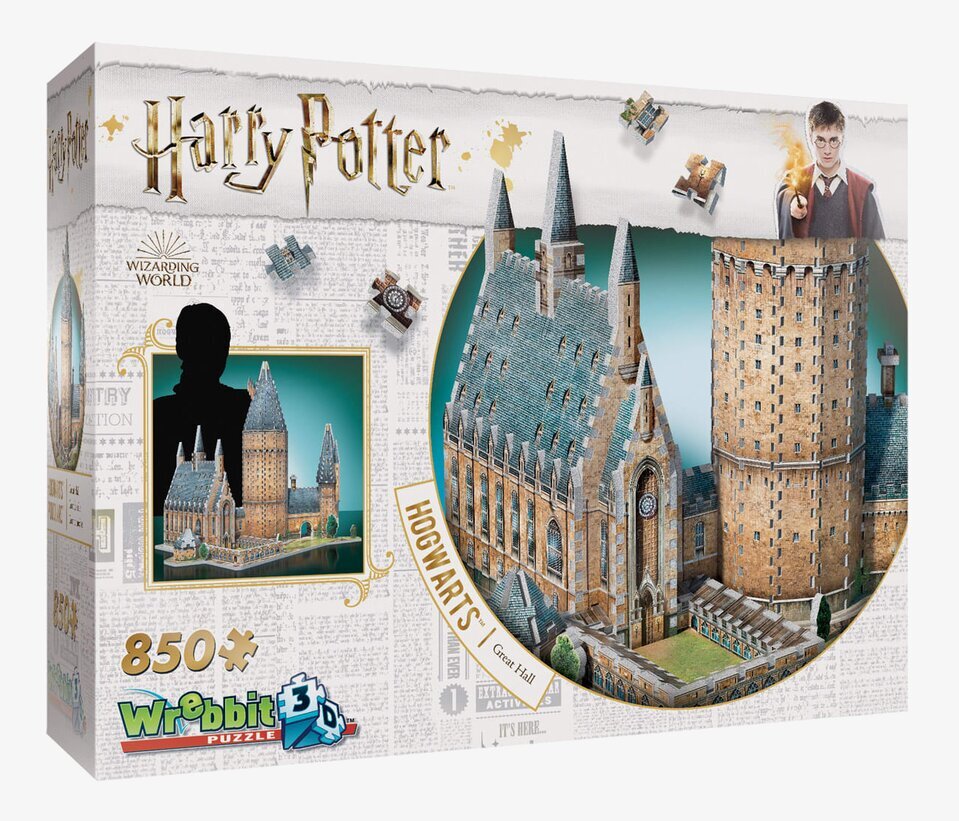 Hogwarts Great Hall 3D-Pussel från Wrebbit med 850 bitar