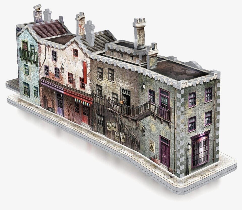 Diagon Alley 3D-pussel från Wrebbit med detaljrika byggnader