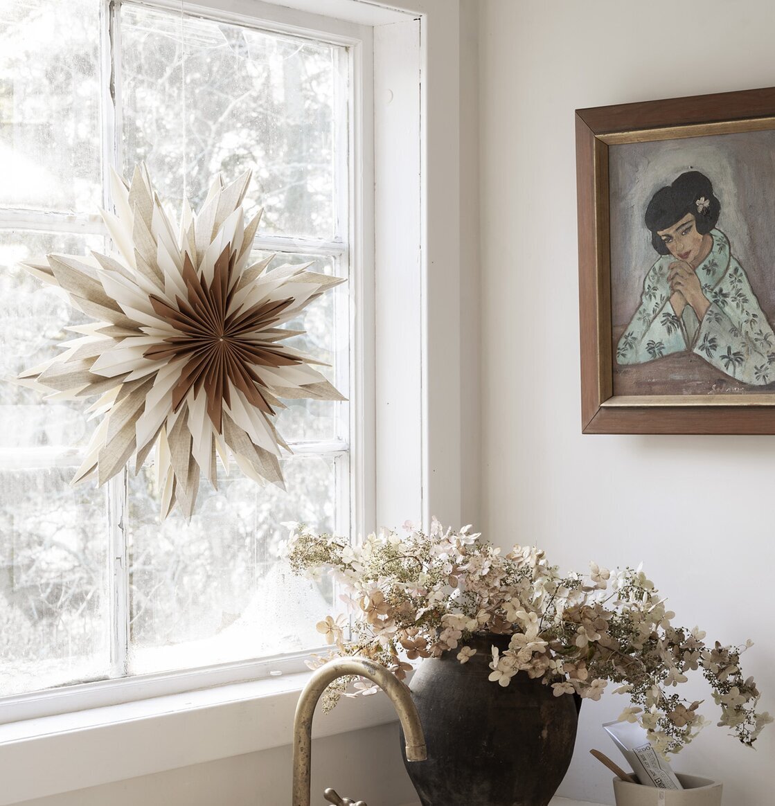 Julstjärna Marta 44 Brun från Watt och Veke i fönster