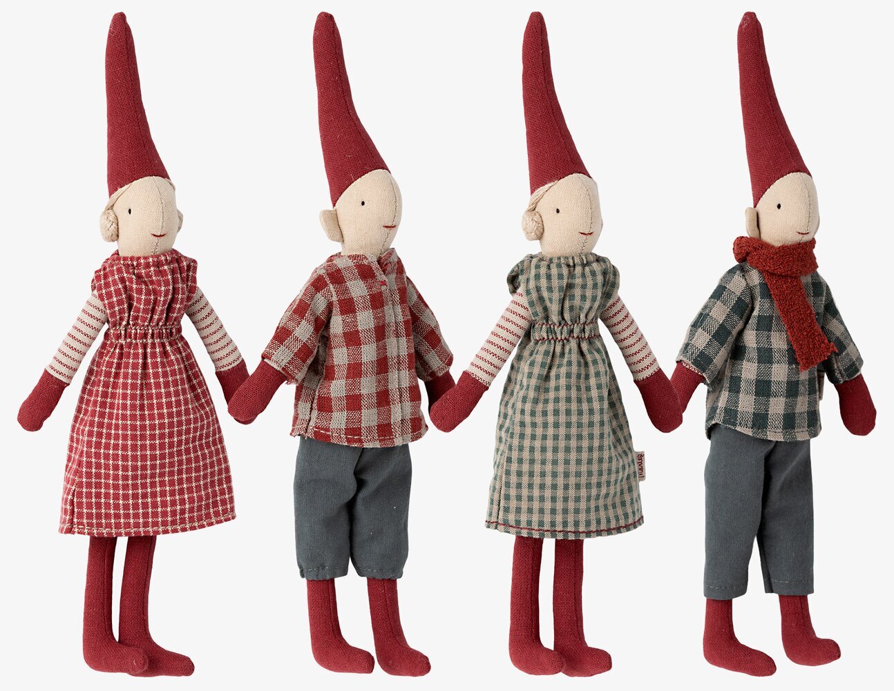 Mini Pixy Magnet från Maileg, små tomtar i vintriga kläder