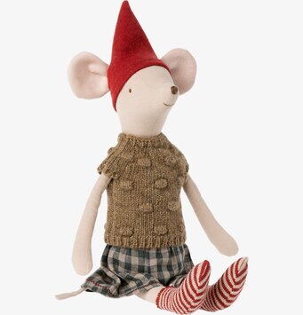 Christmas Mouse Medium Girl Maileg från Maileg i julkläder