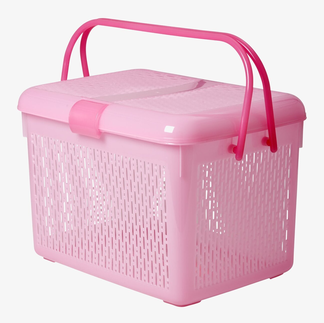 Picknickbag från Rice i mjukt rosa plast med robust spänne