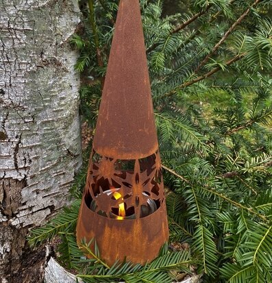 Kon Stjärnor Rost från Lind Decoration på en stock i skogen