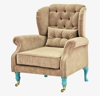 Fåtölj Beige från Rice med traditionell och modern design