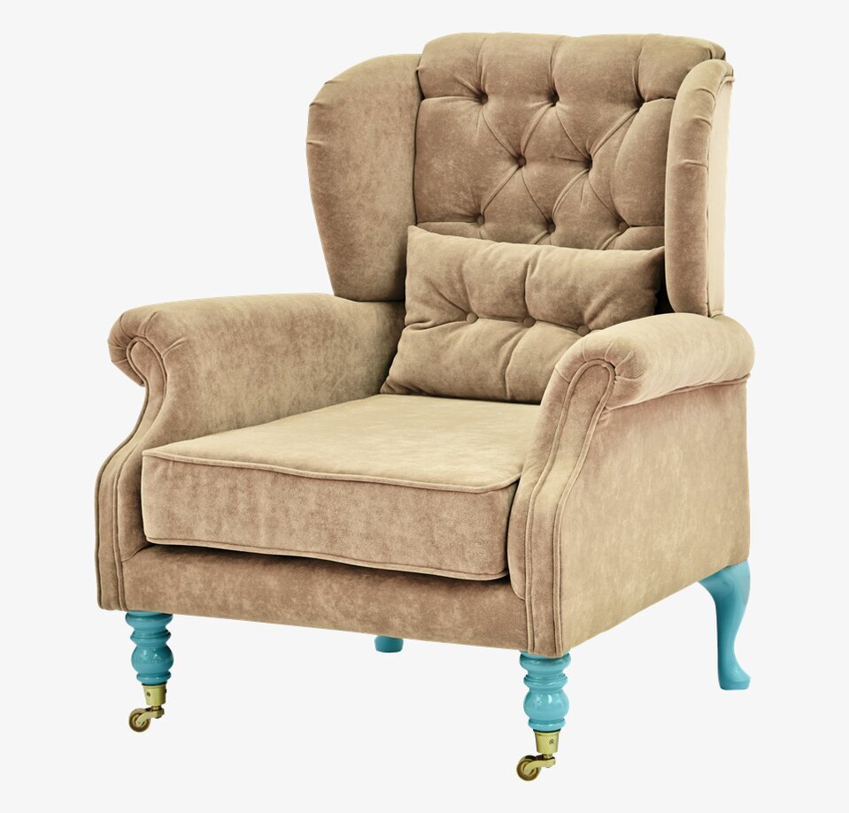 Fåtölj Beige från Rice med traditionell och modern design