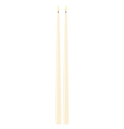 Middagsljus Creme LED 2-Pack 38 cm från Deluxe Homeart