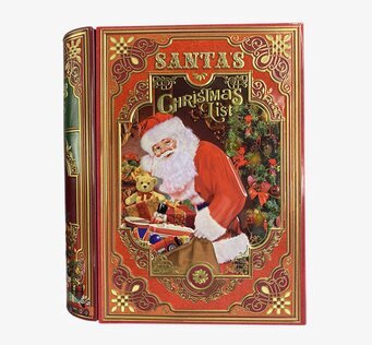 Bild av julinspirerad plåtburk med nostalgisk design