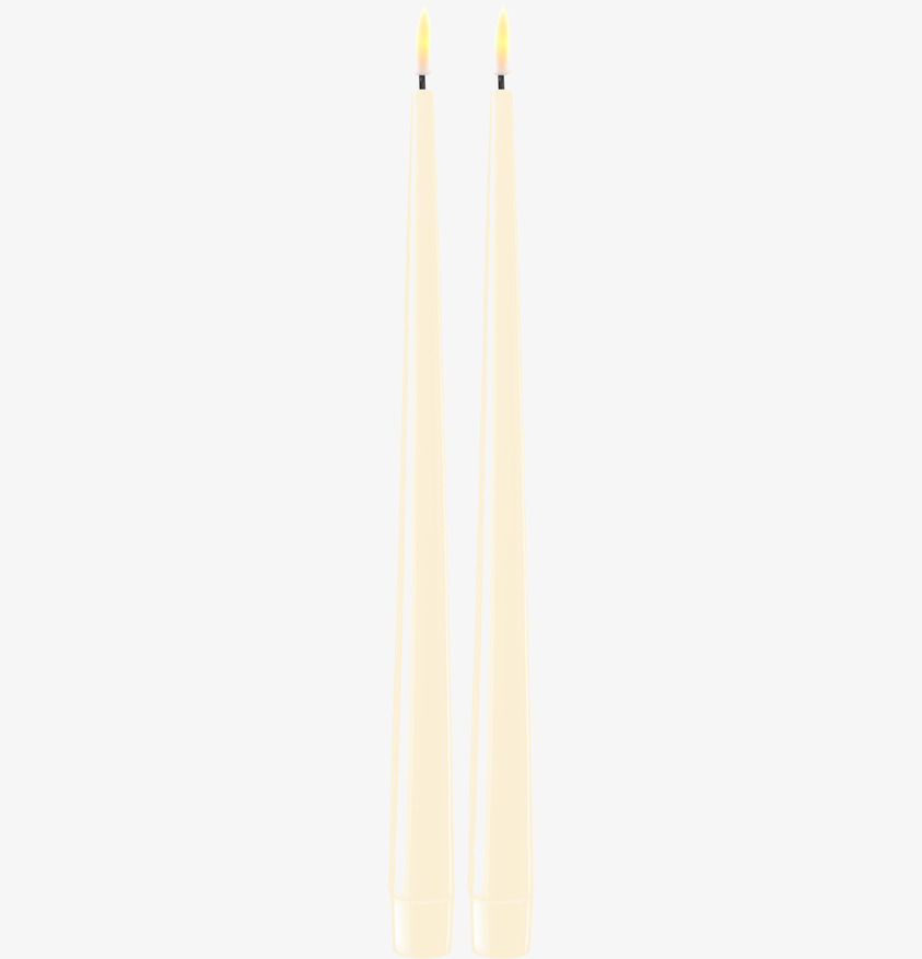 Middagsljus Creme LED 2-Pack 28 cm från Deluxe Homeart