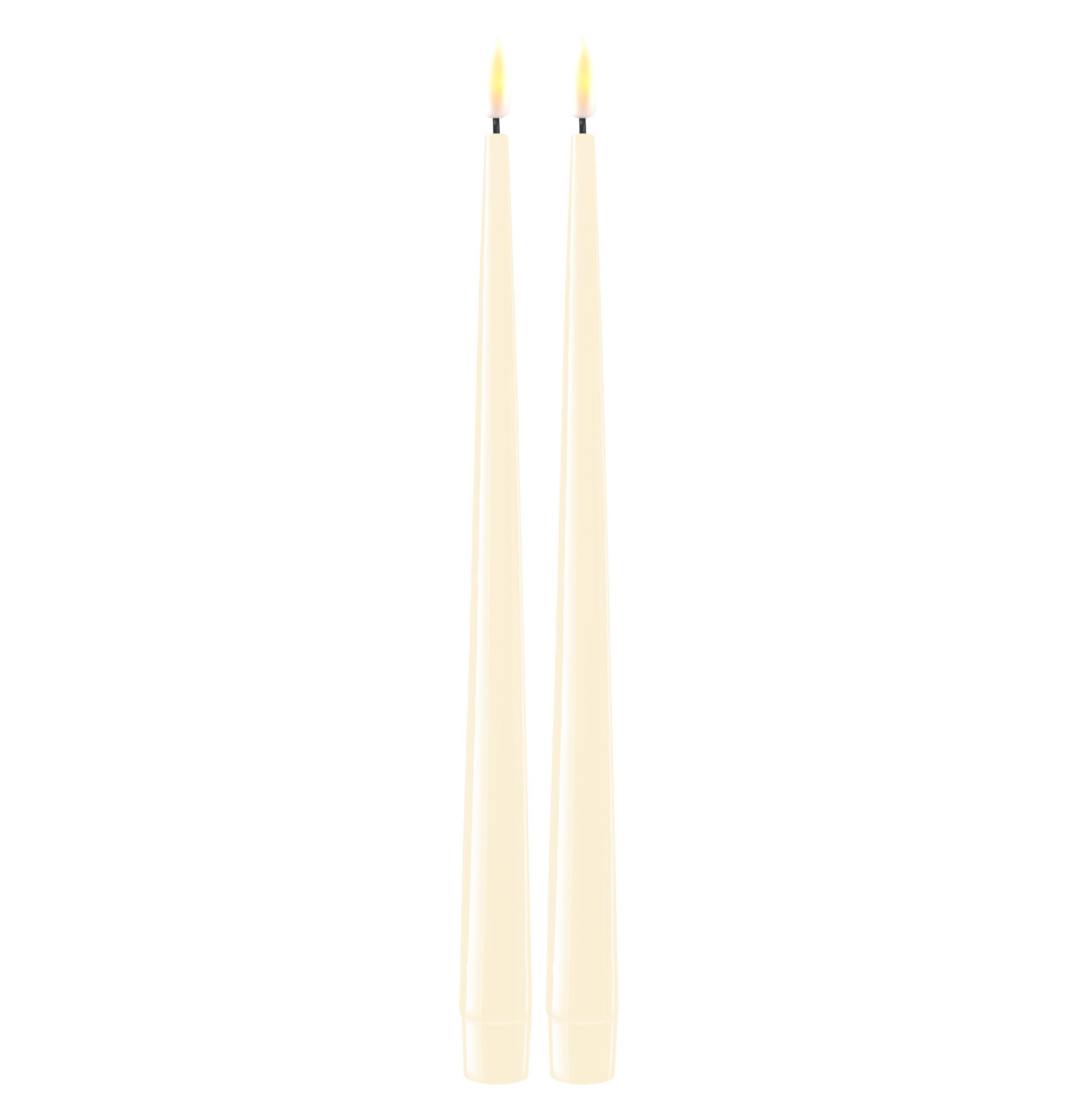 Middagsljus Creme LED 2-Pack 28 cm från Deluxe Homeart