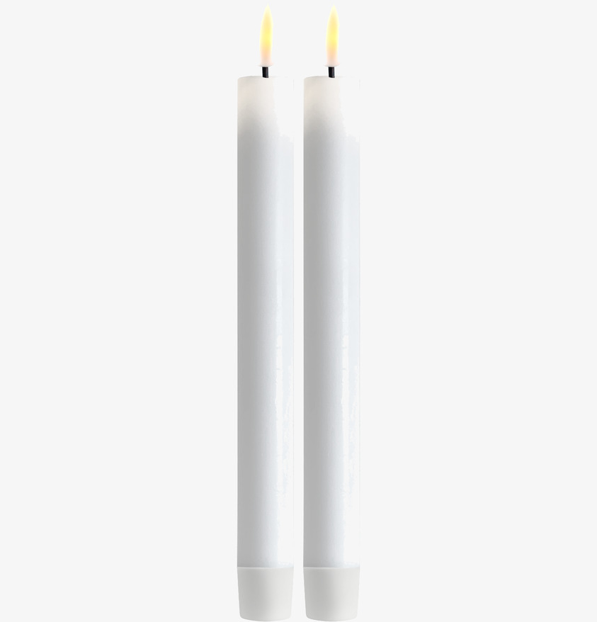 Kronljus Vit LED 2-Pack 24 cm från Deluxe Homeart