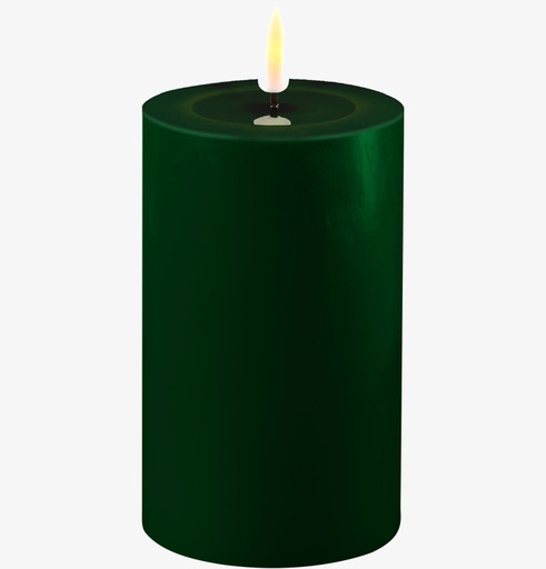 Blockljus LED Mörkgrön 7.5x12.5cm från Deluxe Homeart