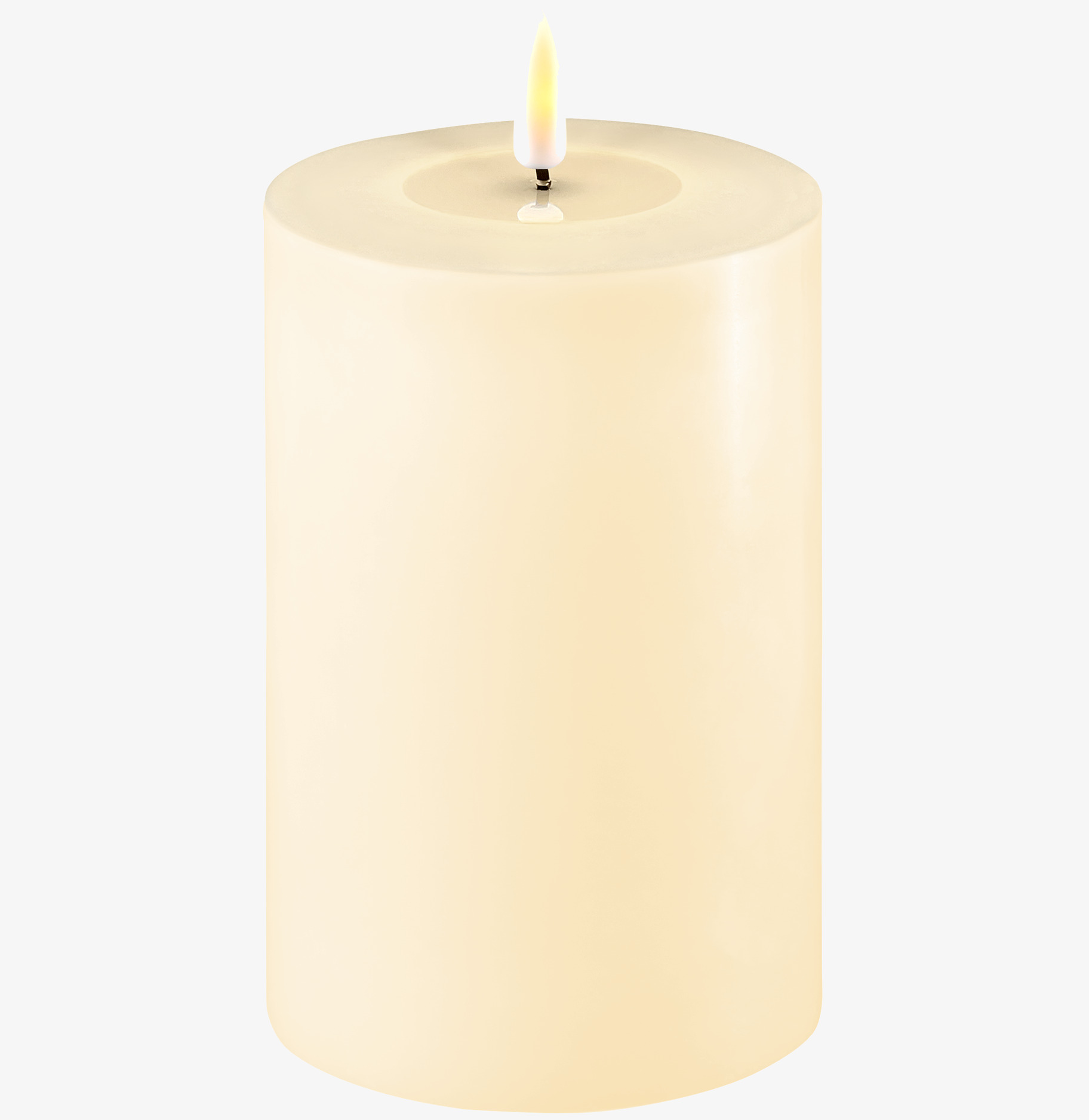 Blockljus LED Creme 10x15cm från Deluxe Homeart i cremefärg