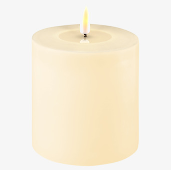 Blockljus LED Creme 10x10cm från Deluxe Homeart