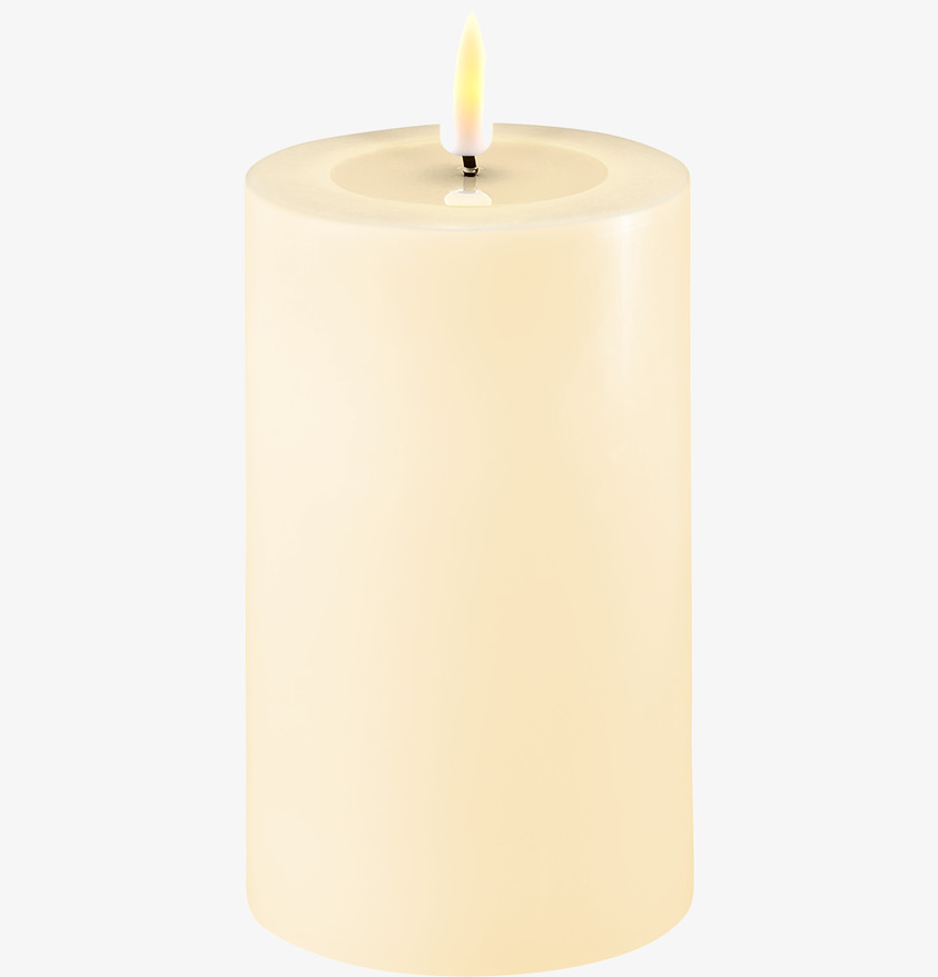 Blockljus LED Creme 7.5x12.5cm från Deluxe Homeart