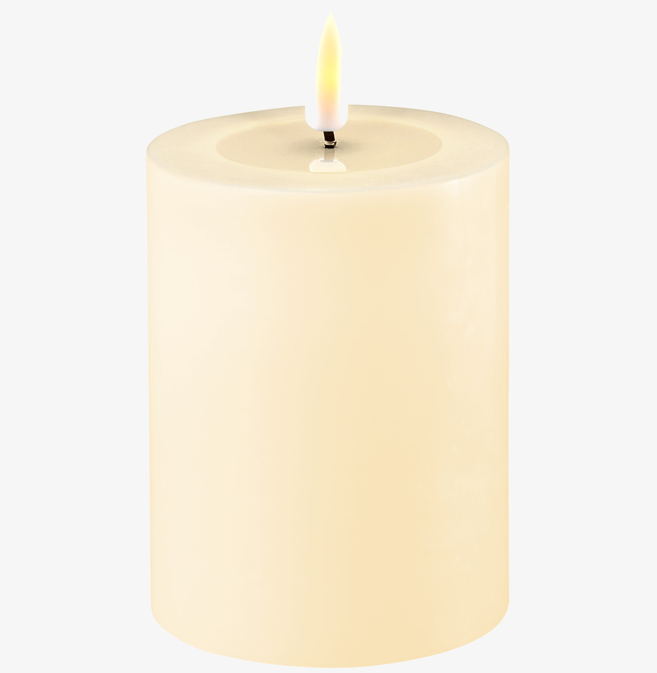 Blockljus LED Creme 7.5x10cm från Deluxe Homeart i vax