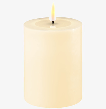 Blockljus LED Creme 7.5x10cm från Deluxe Homeart i vax