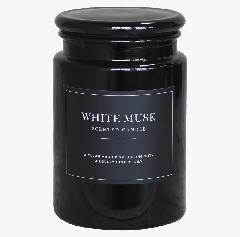 Doftljus White Musk från Chic Antique i mörk glasburk