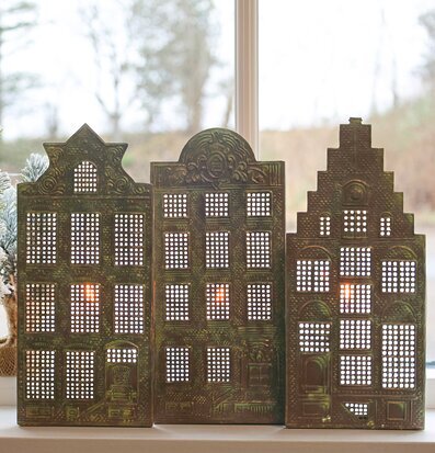 Ljushållare Husfasad Antik Mässing från Chic Antique