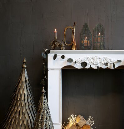 Ljushållare Husfasad Antik Mässing från Chic Antique