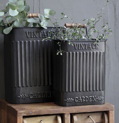 Kruka/Förvaringsbehållare Antiksvart från Chic Antique