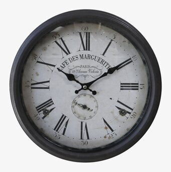 Väggklocka Antiksvart Ø31cm från Chic Antique på neutral vägg