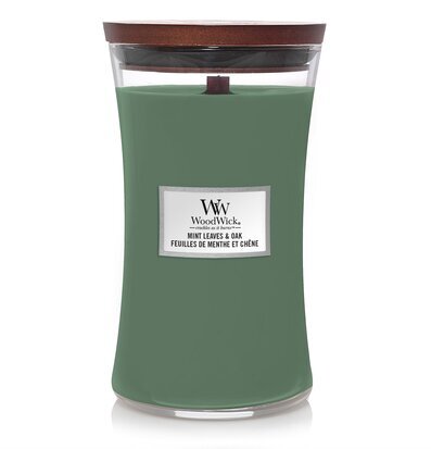 WoodWick Mint Leaves & Oak Large doftljus från WoodWick