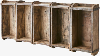 TREASURE Vägghylla Murstensform från Affari, trä och metall