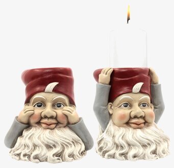 Ljusstake Tomte Blockljus från A Lot Decoration, julprydnad